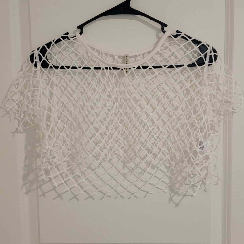 Emma & Sam Netted Crop Top Size XS
